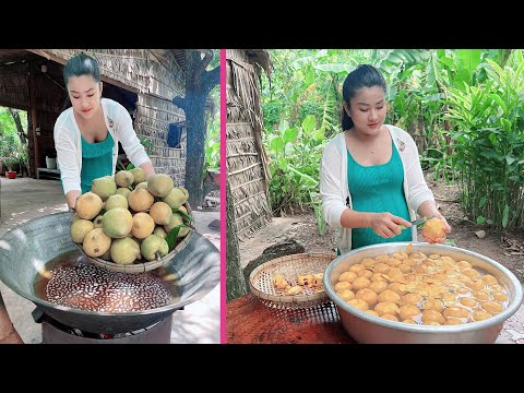 Yummy Eggfruit cooking with country style - Cooking with Sreypov