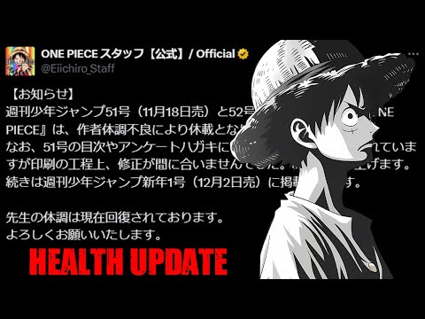 Eiichiro Oda Health Update and The Future of One Piece in Shonen Jump