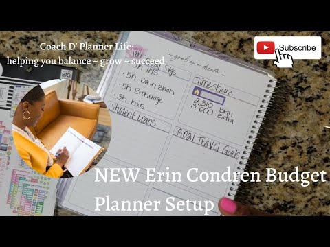 NEW Erin Condren LifePlanner Setup| 2021 - 2022 Budget Planning and Travel Planning in my Planner