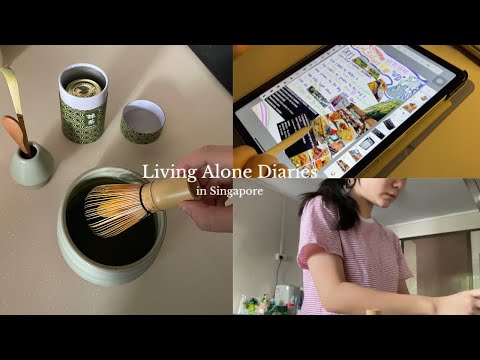 days in my life living alone | I used iPad planned a SG🇸🇬 trip for my friends✏️productive morning🍵