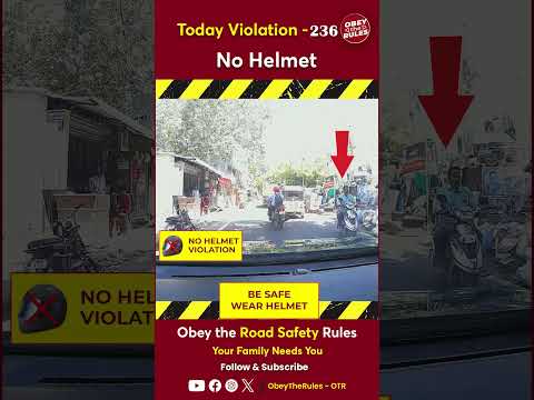 TODAY VIOLATION 236 - Protect Your Ride with Helmet #otr #chennaitrafficpolice #obeytherules