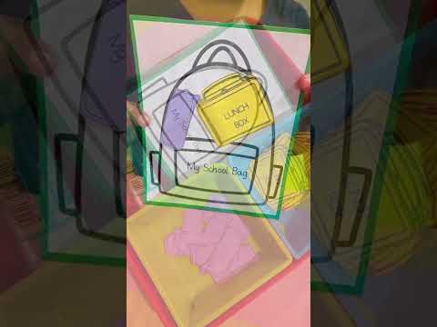 School bag pasting activity for kids