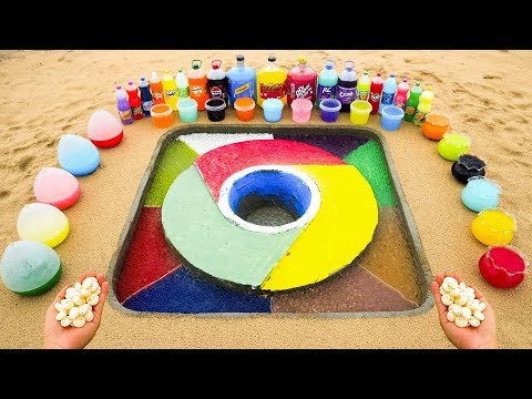 How to make Google Chrome logo with Orbeez, Big Coca Cola, Dr Pepper, Schweppes vs Mentos