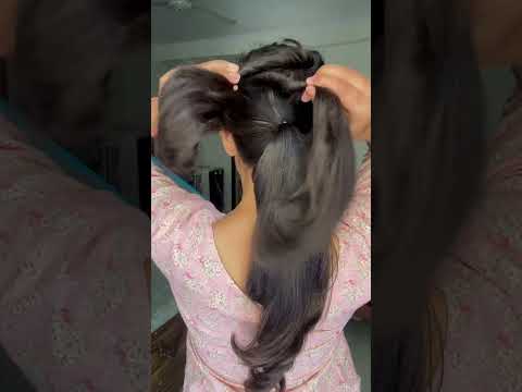 TWISTED ￼PONYTAIL HAIRSTYLE HACK || Easy ponytails for college/ school girls 😍