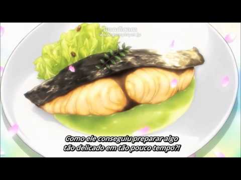 食戟のソーマ・アニメ＜創真の食レポ×全裸×桜＞syokugeki no soma