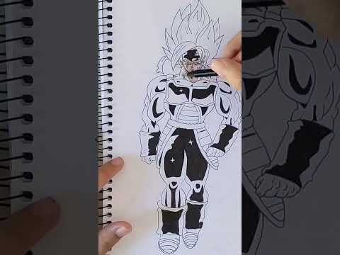 Drawing Bardock ssj Fury #drawingdragonball #drawingbardock #drawings #shorts