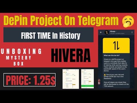 HIVERA NEW PROJECT ON TELEGRAM BOT 🥱 FIRST TIME IN HISTORY 🚨 MINING START 16 DECEMBER || PRICE:1.25$