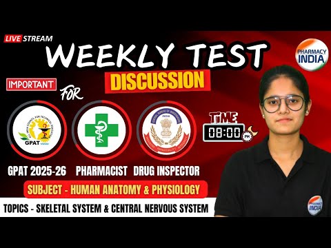 Skeletal System & Central Nervous System | Weekly Test Discussion | HAP | GPAT | Pharmacist | DI