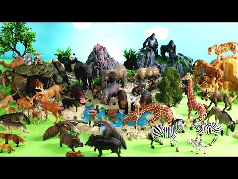 Volcano for Animal and Dinosaur Figurines - Learn Animal Names for Kids