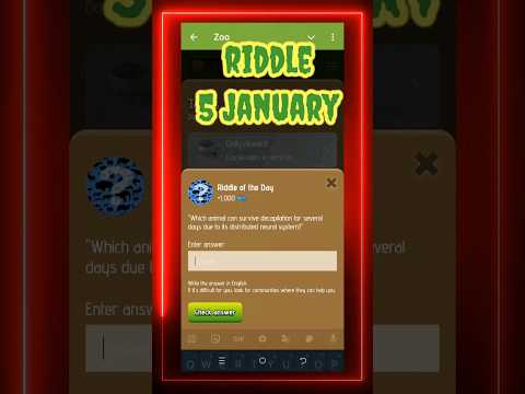 Riddle Of The Day Zoo 5 January | Zoo Riddle Of The Day Code | Riddle Of The Day Zoo