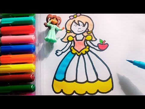 Drawing and Painting  Snow White Princess for Kids & Toddlers | Simple Drawing, Coloring #drawing