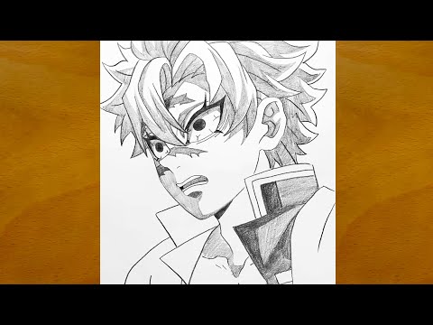 How to Draw Sanemi Shinazugawa from Demon Slayer || Easy Anime Drawing Step by Step