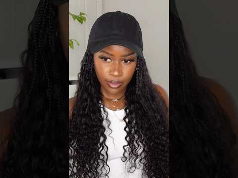 One minute Boho Knotless Braids Install over Micro Locs @LockBraids 💕 #braids #bohobraids #wig