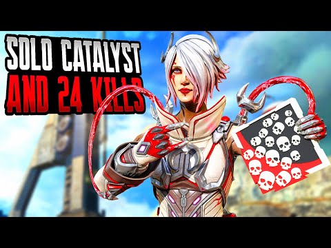 SOLO CATALYST & 24 KILLS AND 5200 DAMAGE (Apex Legends Gameplay)