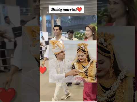 Newly married Randeep hooda with wife Lin Laishram arrive at mumbai airport#randeephooda#linlaishram