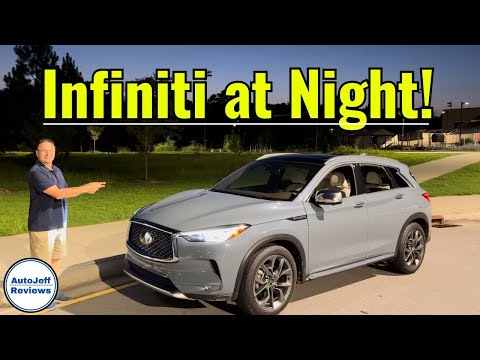 2024 Infiniti QX50 at Night - Buttons, Controls, Multimedia, Lights, Much More!