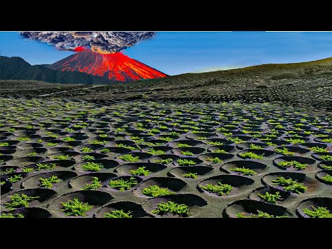 Growing and Harvesting Grapes in the Volcanic Land - How to Make Volcano Wine at the factory