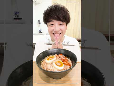 キムチひっくり返してでも作る価値あります。。。 #さとひろ #youtubefood #そうめん #そうめんアレンジ #韓国風