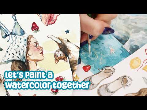 let’s paint together ✦ watercolor process & Q&A about my art retreat