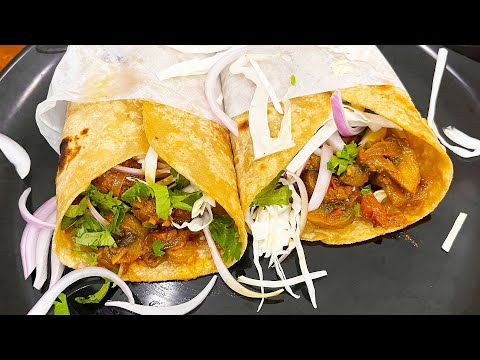 மஷ்ரூம் ரோல் - காளான் ரோல் | Mushroom Roll | Mushroom Chapthi Roll Recipe | Chapathi roll recipe