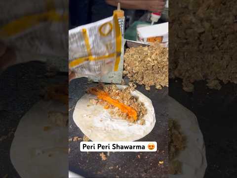 Peri Peri Chicken Shawarma 🥵 | Delhi’s unique chicken shawarma | Indian street food #shorts