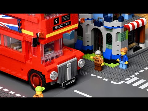 LEGO London Bus Story 10258  | Lego stop motion | Lego | #lego #legos #legocity  Kiddiestv