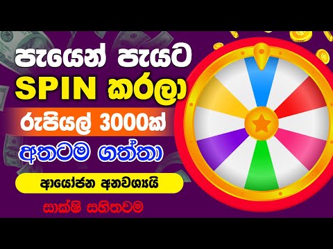 Spin කරලා මම රු 3000ක් හෙව්වා 🤑 | Online business idea | earn money sinhala free | New emoney site