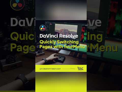 💡Quickly Switching Pages with TourMenu for #DaVinci #tourbox #editing #tips