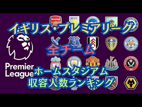 Premier League Stadium Capacity RANKED from Smallest to Largest!　プレミアリーグのスタジアム収容人数をランキングしました。