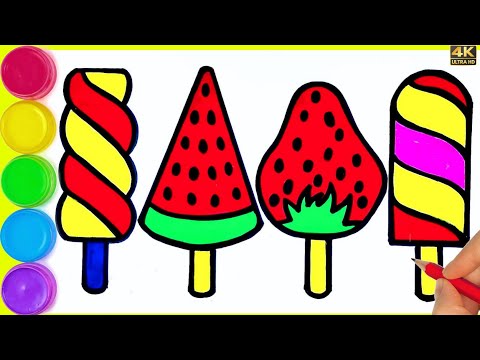 How To Draw Ice Cream || Draw a cute ice cream drawing || Colouring ice cream for beginners By Arya.