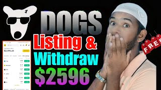 Dog’s Airdrop Listing Date 14 August | Dogs Price Update | Dogs Wallet Connect | Dogs Coin Mining