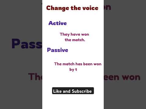 Active Voice to Passive Voice |Change of voice part 2|English Grammar #english #activepassivevoice