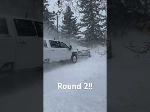 ROUND 2!! #snowplowing #chevy #asmr #best