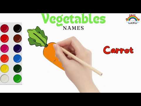 "Creative Vegetable Name#1 Art | Drawing and Learning Activity for Kids"