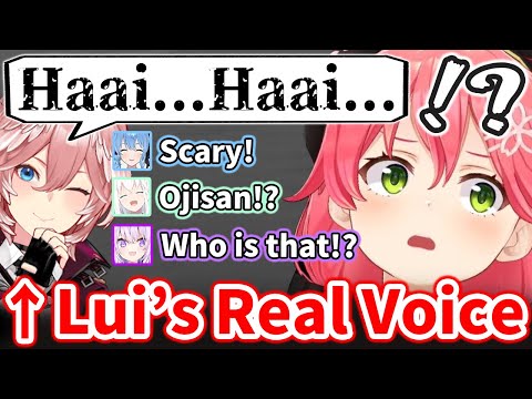 Everyone gets surprised by Lui's real voice 【Hololive】