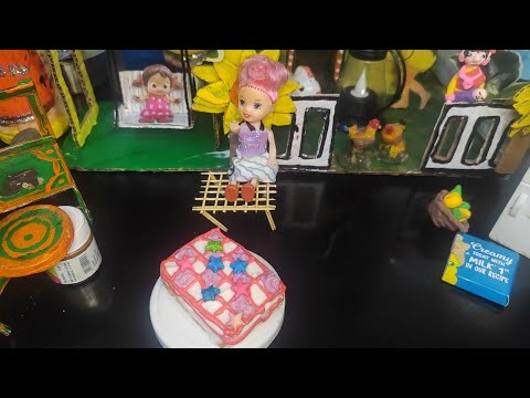 Miniature Vanilla Sponge Cake Recipe|Simple Square Cake Design||Biscuit cake||