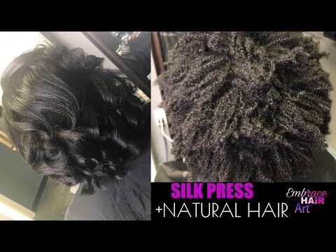 Silk Press on 4c Natural Hair - Before and After