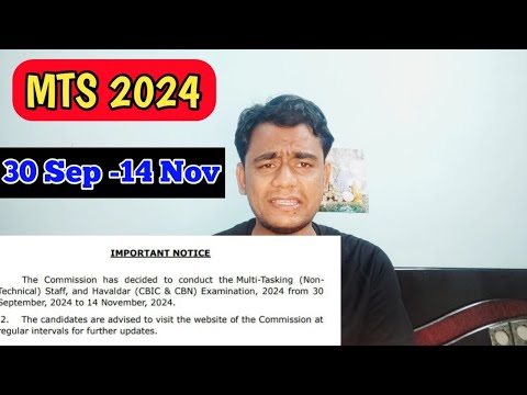 SSC MTS 2024!! Exam Dates Declared!! #ssc #mts #mts2024