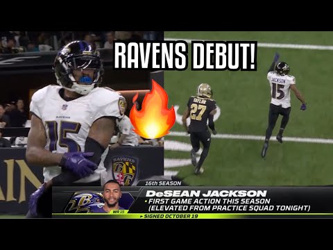 DeSean Jackson Ravens DEBUT 🔥 ‘OLD MAN’ SPEED! DeSean Jackson highlights Vs Saints