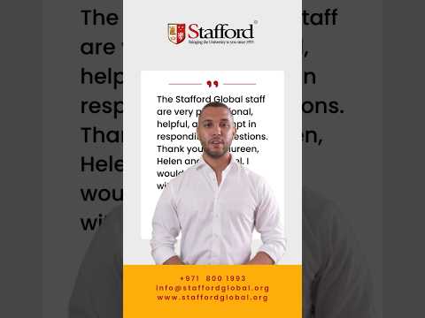 Stafford Global's reputation continues to shine! ⭐⭐⭐⭐⭐ #OnlineLearning #StudentTestimonial