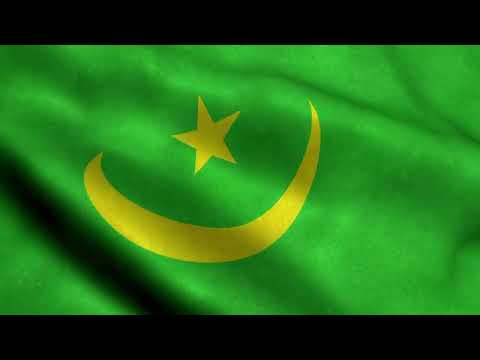 [10 Hours] Mauritania Flag Waving - Video & Audio - Waving Flags