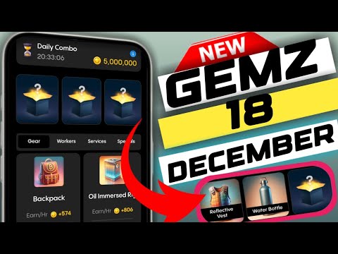 gemz daily combo today 18 december | gemz today combo card | gemz daily cipher today #gemz