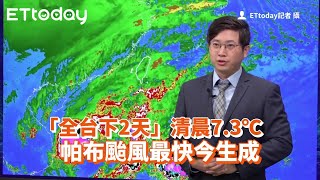 「全台下2天」清晨7.3℃　帕布颱風最快今生成