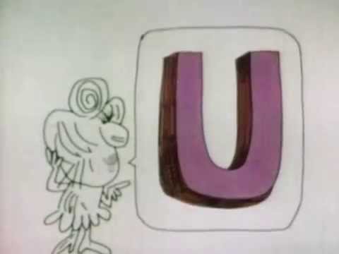 Classic Sesame Street animation - U for umbrella