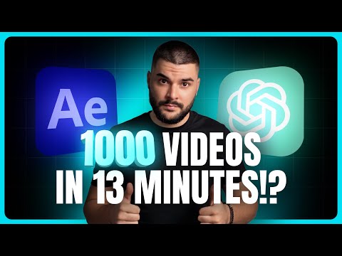 How I Created 1000 Videos in 13 Minutes with After Effects and ChatGPT