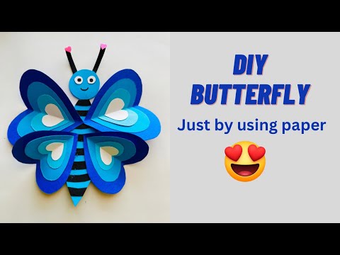 How to make paper butterfly | how to make paper butterfly for home decor | wall decor ideas