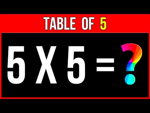 Table of 5 | Multiplication Tables for Kids | Math Tables