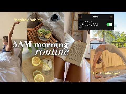 5AM MORNING ROUTINE | easy habit forming techniques, how I stay motivated ("333 Challenge" ep. 3)