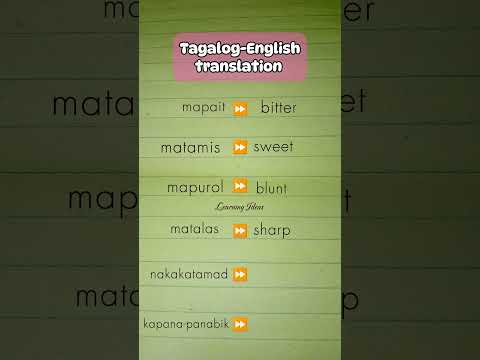 TAGALOG-ENGLISH TRANSLATION VOCABULARY #learnenglish #tagalogenglishtranslation #vocabulary