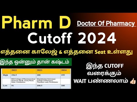 Pharm D Cutoff & Full Details About Admission & Counselling, Fees Structure 2024